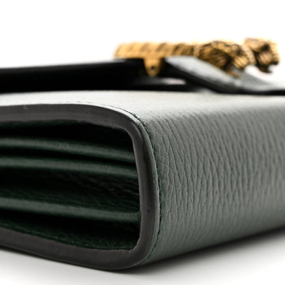 Gucci Calfskin Garden Dionysus Chain Wallet Emerald 9 of 10