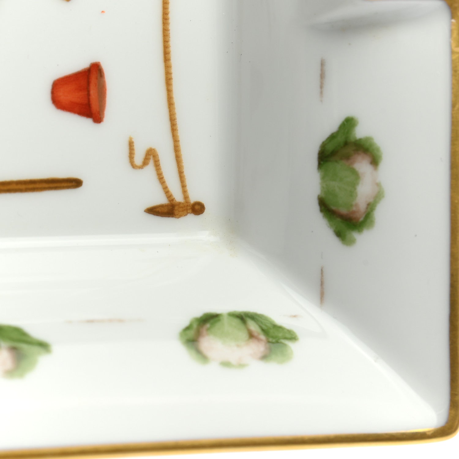 Hermes Porcelain Gardening Goods Ashtray 11 of 11