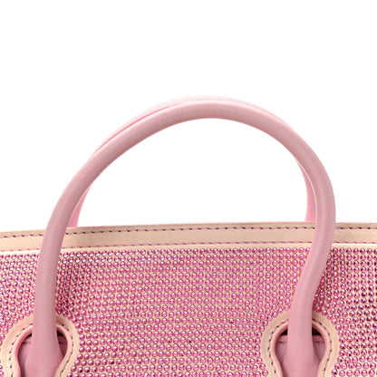 Versace Calfskin Crystal Medium Baroque Palazzo Empire Bag Pink 19 of 19
