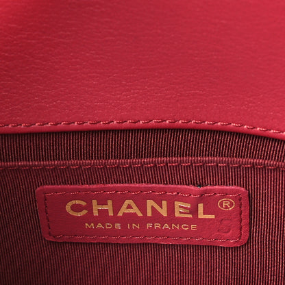 Chanel Calfskin Chevron Quilted Small Boy Flap Red 6 of 9