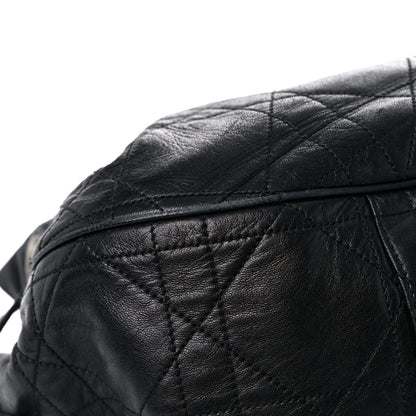 Christian Dior Lambskin Cannage Flap Shoulder Bag Black 8 of 29