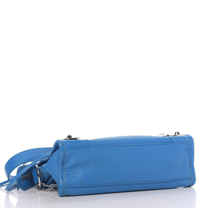 Balenciaga Chevre Gold Metallic Edge Hardware Mini City Bleu Ceylon 4 of 9
