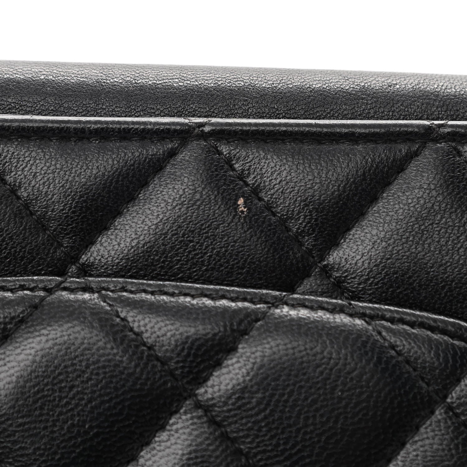 Chanel Lambskin Quilted Wallet On Chain WOC Black 16 of 17