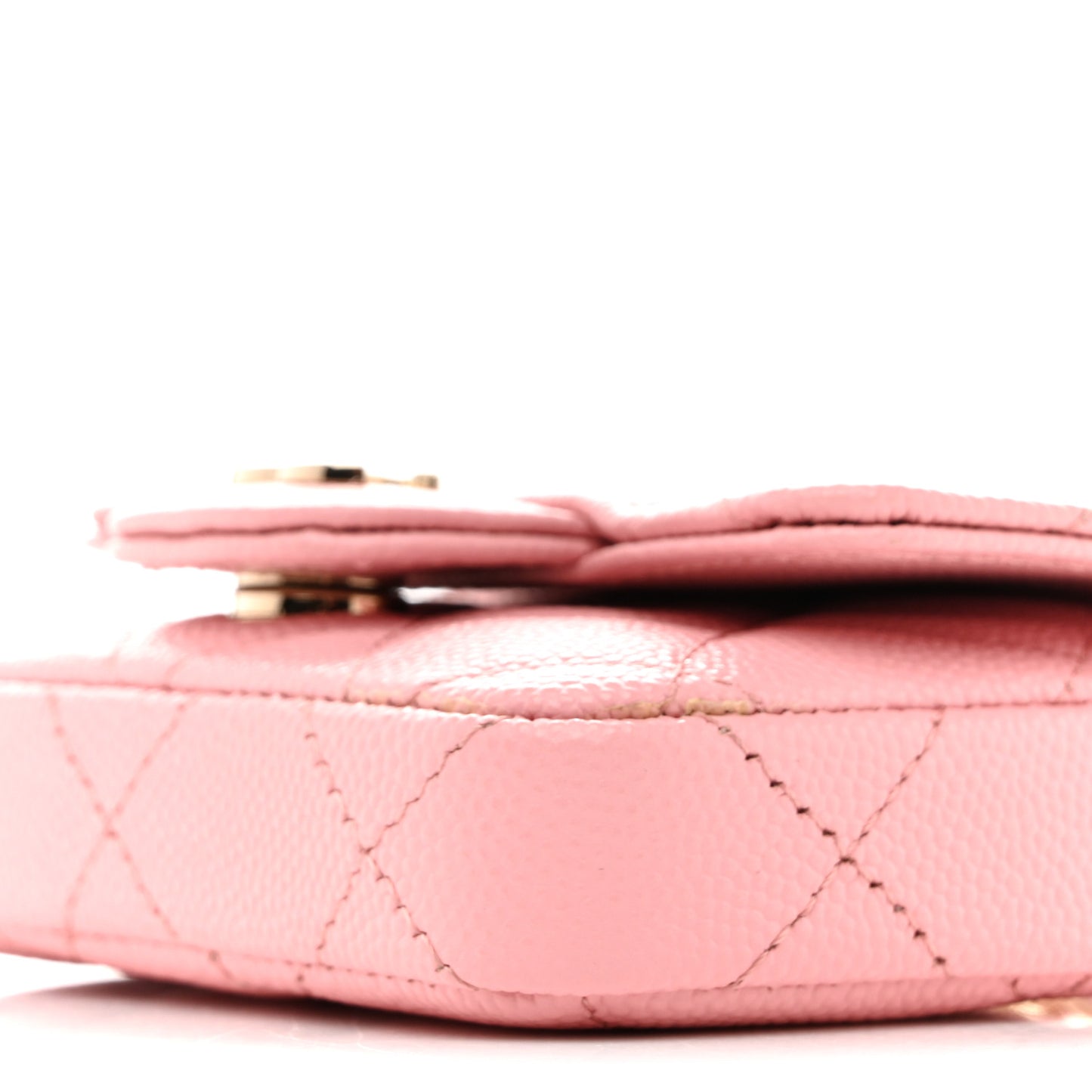 Caviar Quilted Mini Chain Belt Bag Light Pink