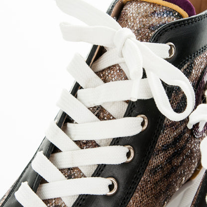 Christian Louboutin Metallic Gloss Glitter Sirene Louis Orlato Flat Sneakers 40.5 Gold 10 of 10