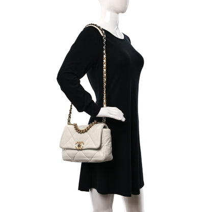 Chanel Lambskin Quilted Medium Chanel 19 Flap White 2 of 13
