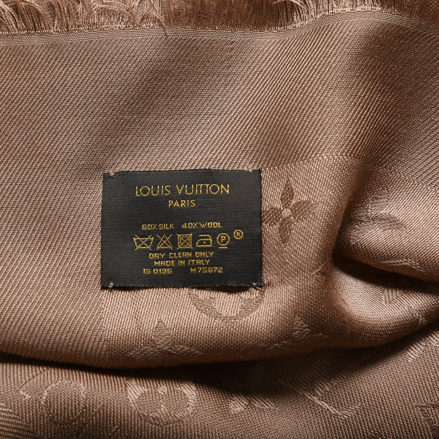 Louis Vuitton Wool Silk Monogram Shawl Dune 5 of 5