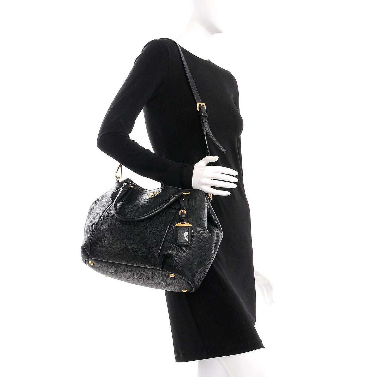 Vitello Daino Tote Nero Black
