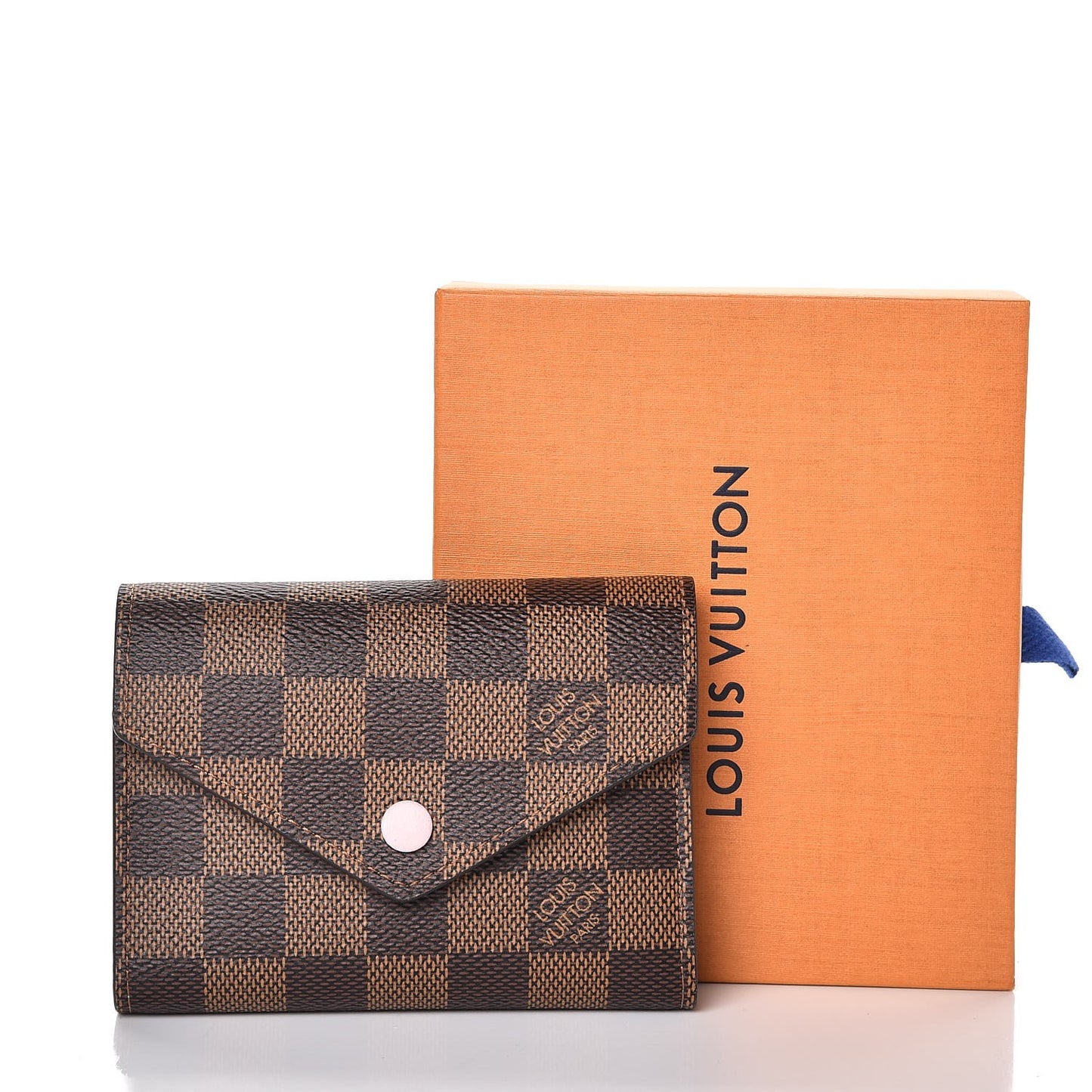 Damier Ebene Victorine Wallet Rose Ballerine