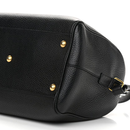 Saint Laurent Grained Calfskin Classic Duffle 6 Black 10 of 11