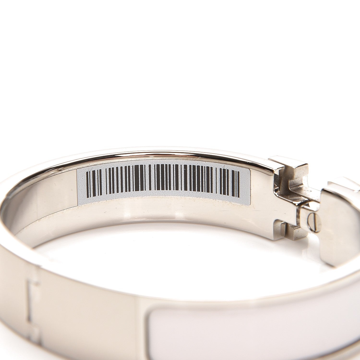 Hermes Enamel Narrow Clic Clac H Bracelet PM White 4 of 5