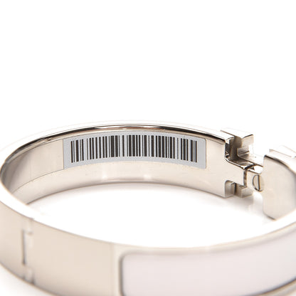 Hermes Enamel Narrow Clic Clac H Bracelet PM White 4 of 5