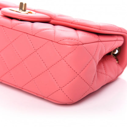 Chanel Lambskin Quilted Mini Rectangular Pearl Crush Flap Pink 9 of 9