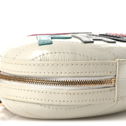 Chanel Embroidered Lambskin Chevron Quilted La Pausa Evening Bag White 9 of 11