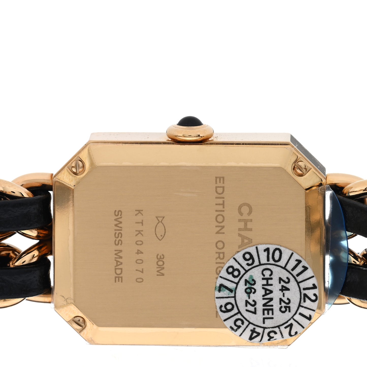 Stainless Steel Lambskin 20mm Chain Premiere Quartz Watch Gold M