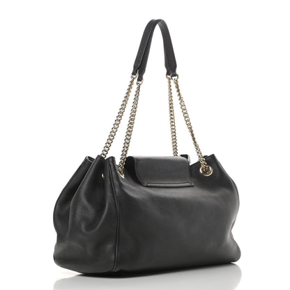 Gucci Calfskin Medium Emily Shoulder Bag Black 3 of 14