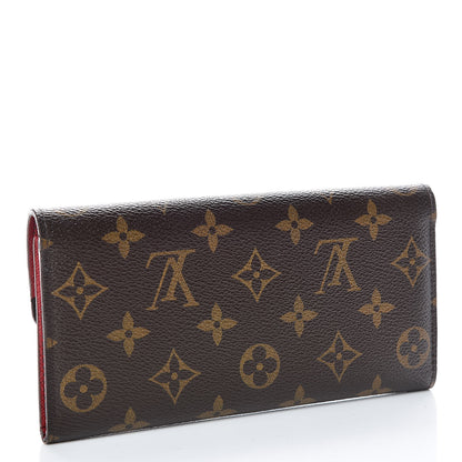 Louis Vuitton Monogram Emilie Wallet Red 3 of 14