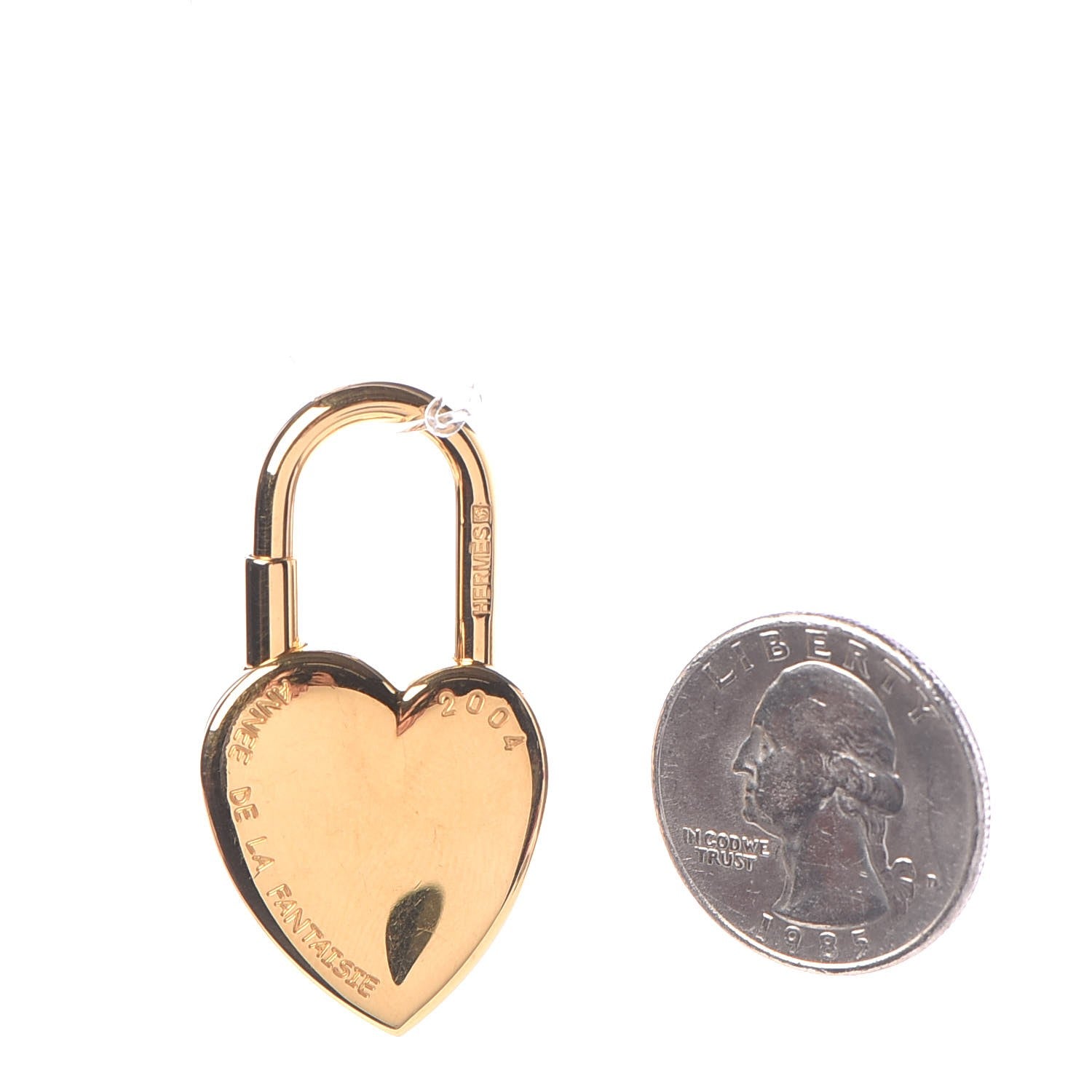 Hermes Annee De La Fantaisie Heart Cadena Lock Gold 2 of 7