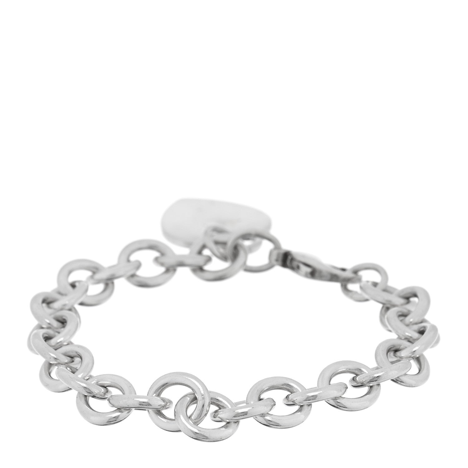 Tiffany Sterling Silver Heart Tag Charm Bracelet 2 of 3