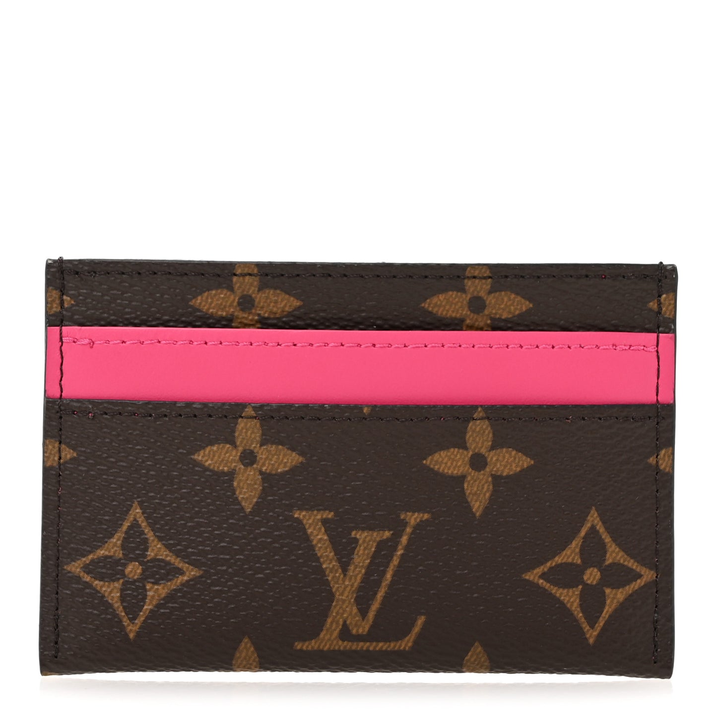 Monogram Double Card Holder Pondichery Pink