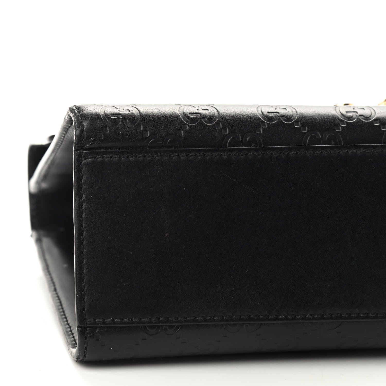 Gucci Guccissima Medium Padlock Shoulder Bag Black 9 of 14