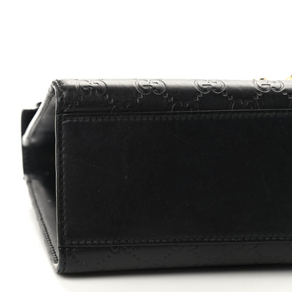 Gucci Guccissima Medium Padlock Shoulder Bag Black 9 of 14