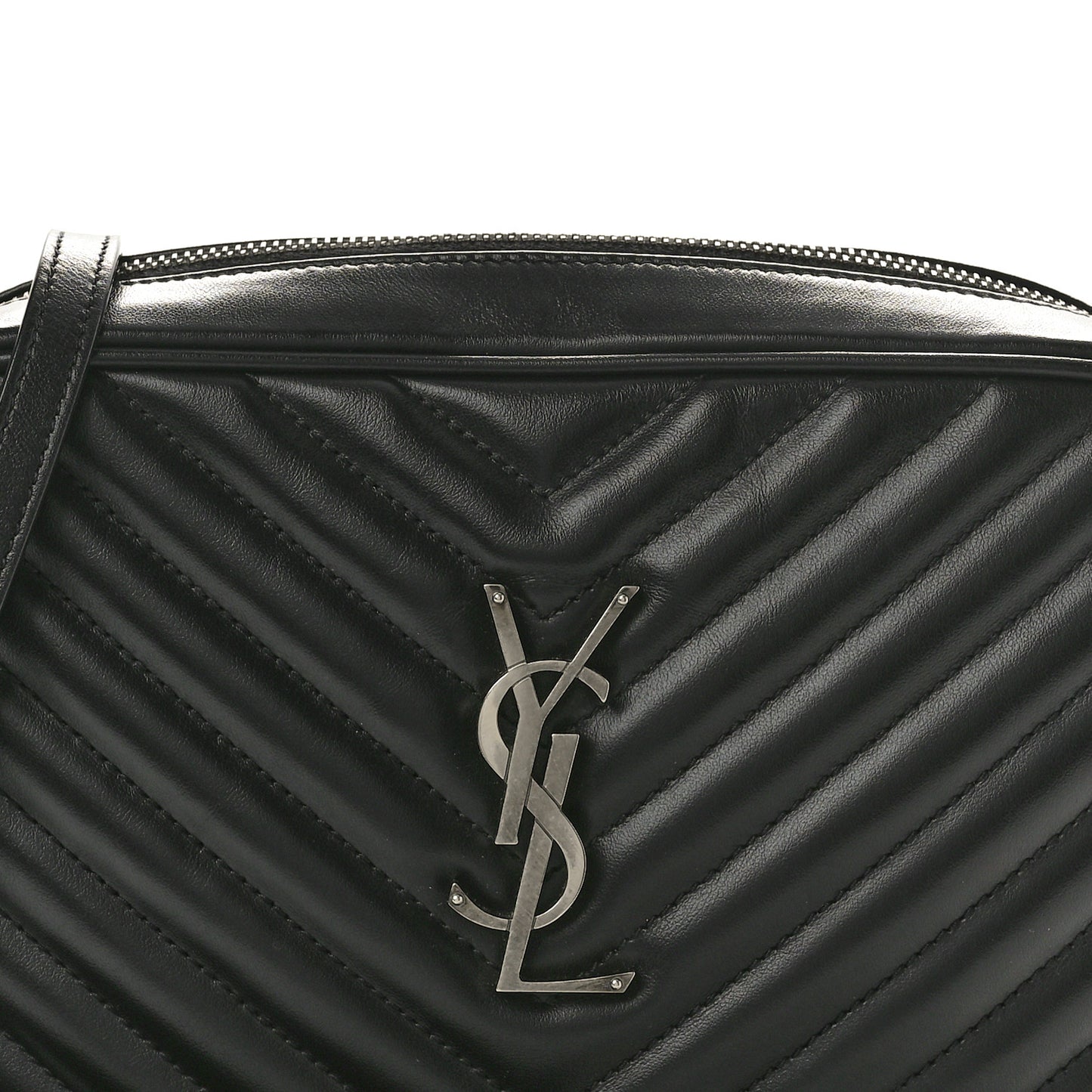 Calfskin Matelasse Monogram Lou Camera Bag Black
