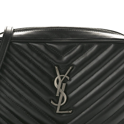 Saint Laurent Calfskin Matelasse Monogram Lou Camera Bag Black 8 of 10