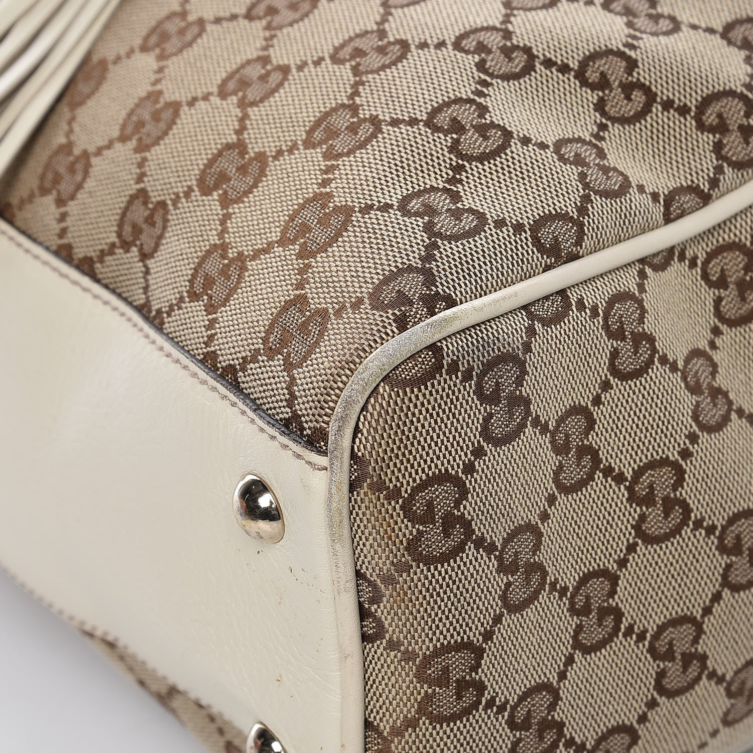 Gucci Monogram Peggy Braided Tote Off White 10 of 19