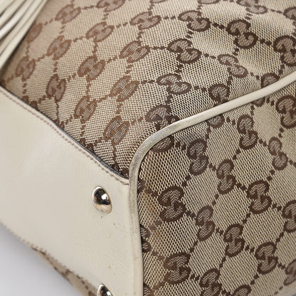 Gucci Monogram Peggy Braided Tote Off White 10 of 19