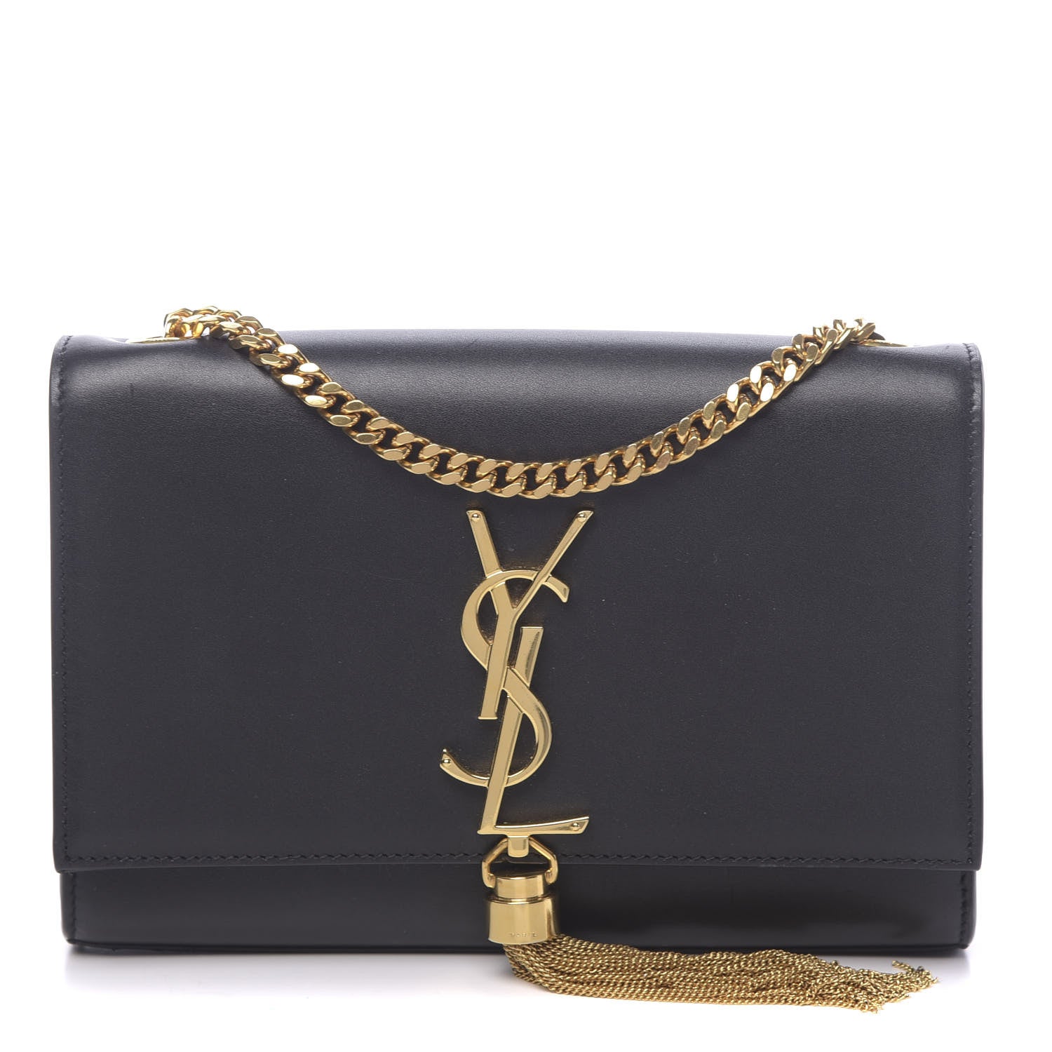 Saint Laurent Calfskin Small Classic Monogram Kate Tassel Satchel Black 1 of 15