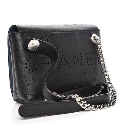Chanel Calfskin Eyelet Messenger Black 3 of 9
