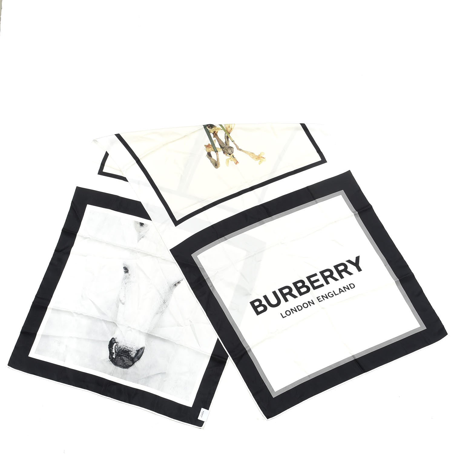 Burberry Silk Montage Print Scarf Monochrome 3 of 5