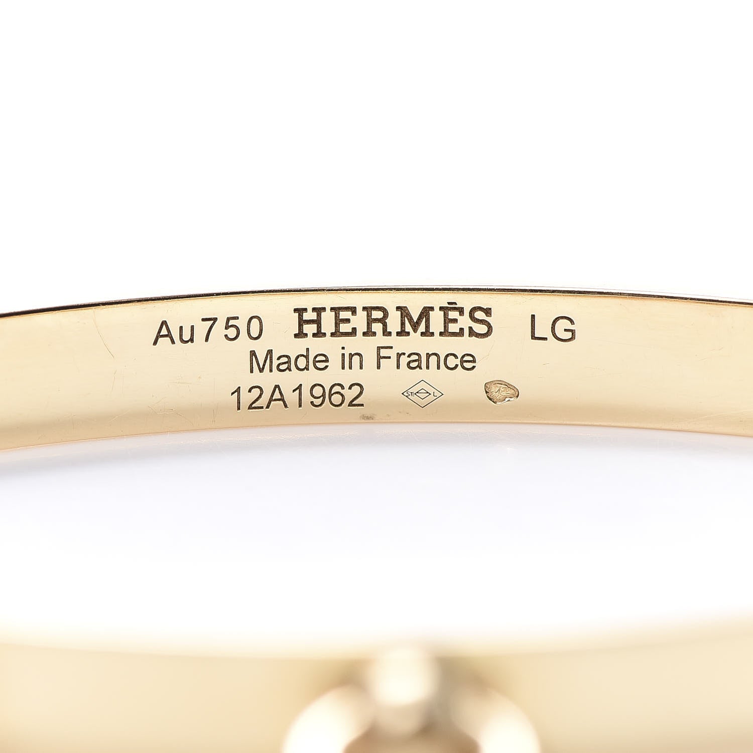 Hermes 18K Yellow Gold PM Collier De Chien Bracelet LG 4 of 6