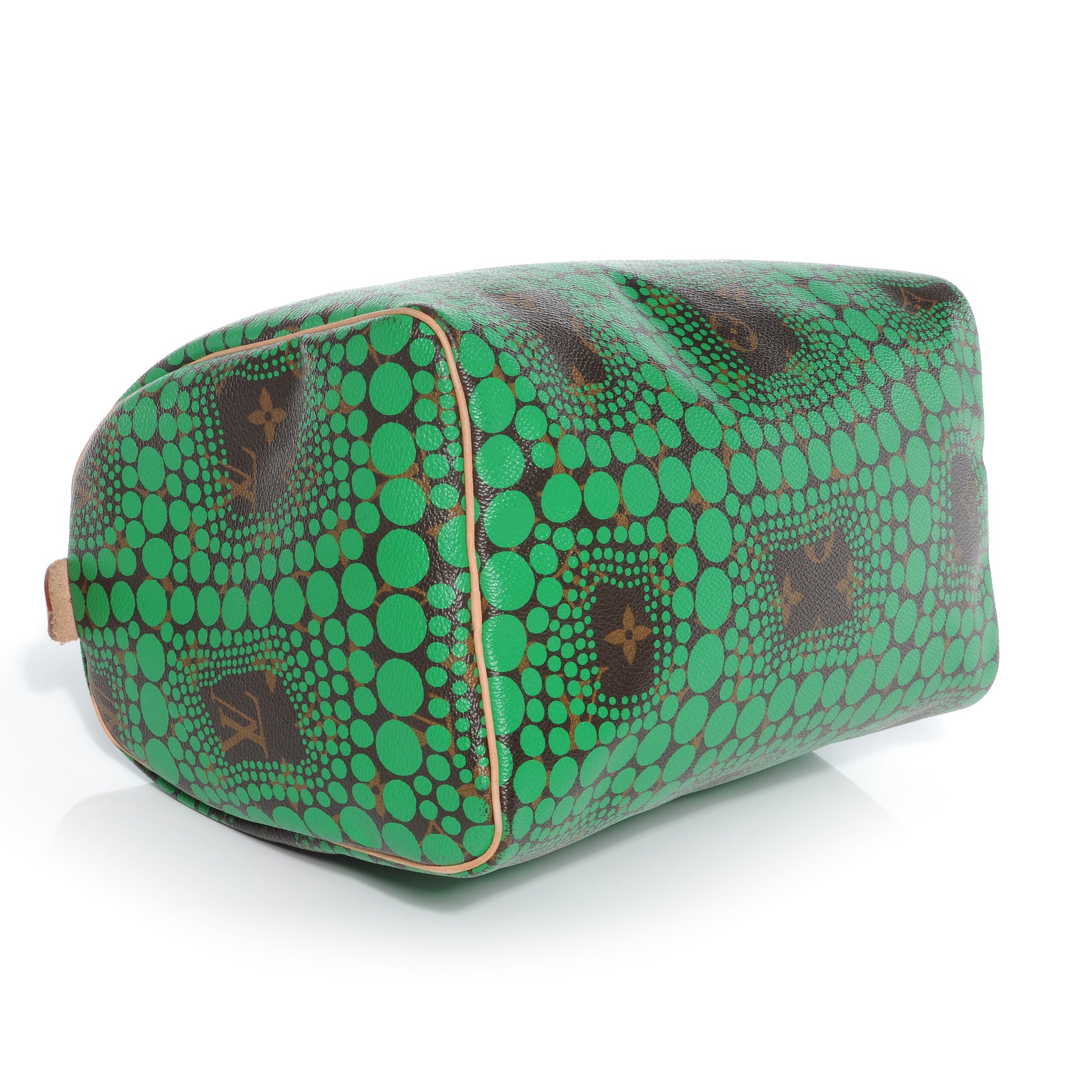 Louis Vuitton Monogram Kusama Town Speedy 30 Green 4 of 7