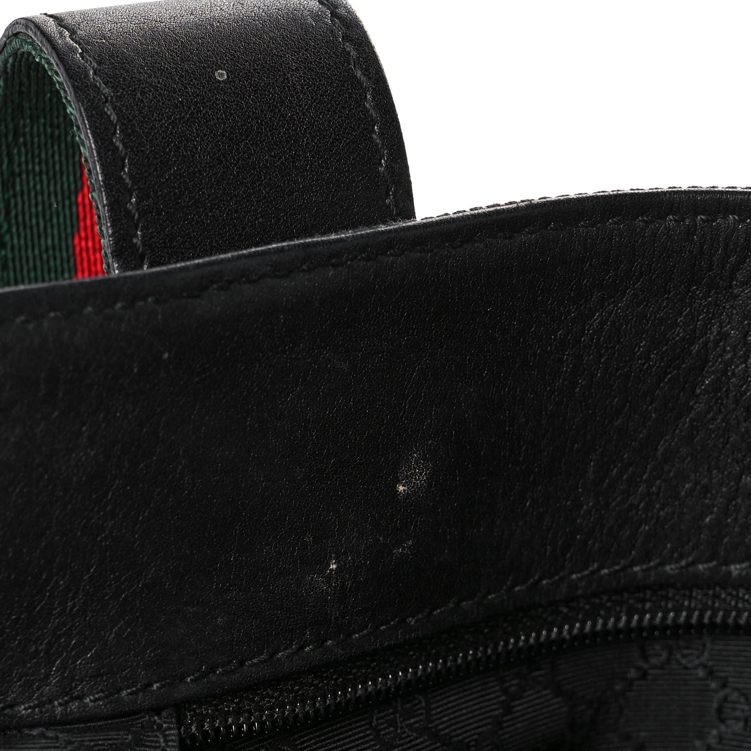 Gucci Denim Calfskin Web Tote Black 11 of 12