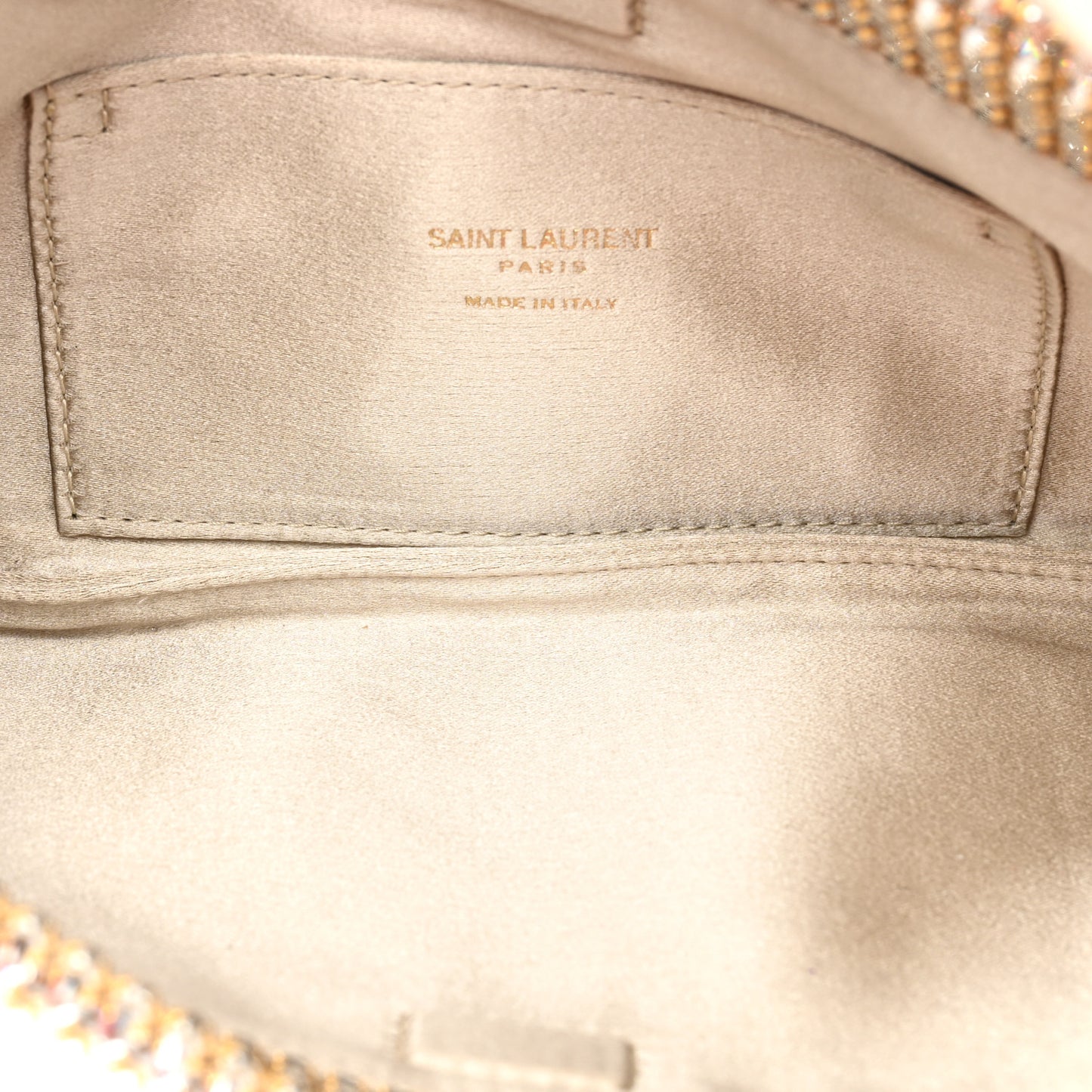 Crystal Strass Embellished Satin Suzanne Shoulder Bag Silver