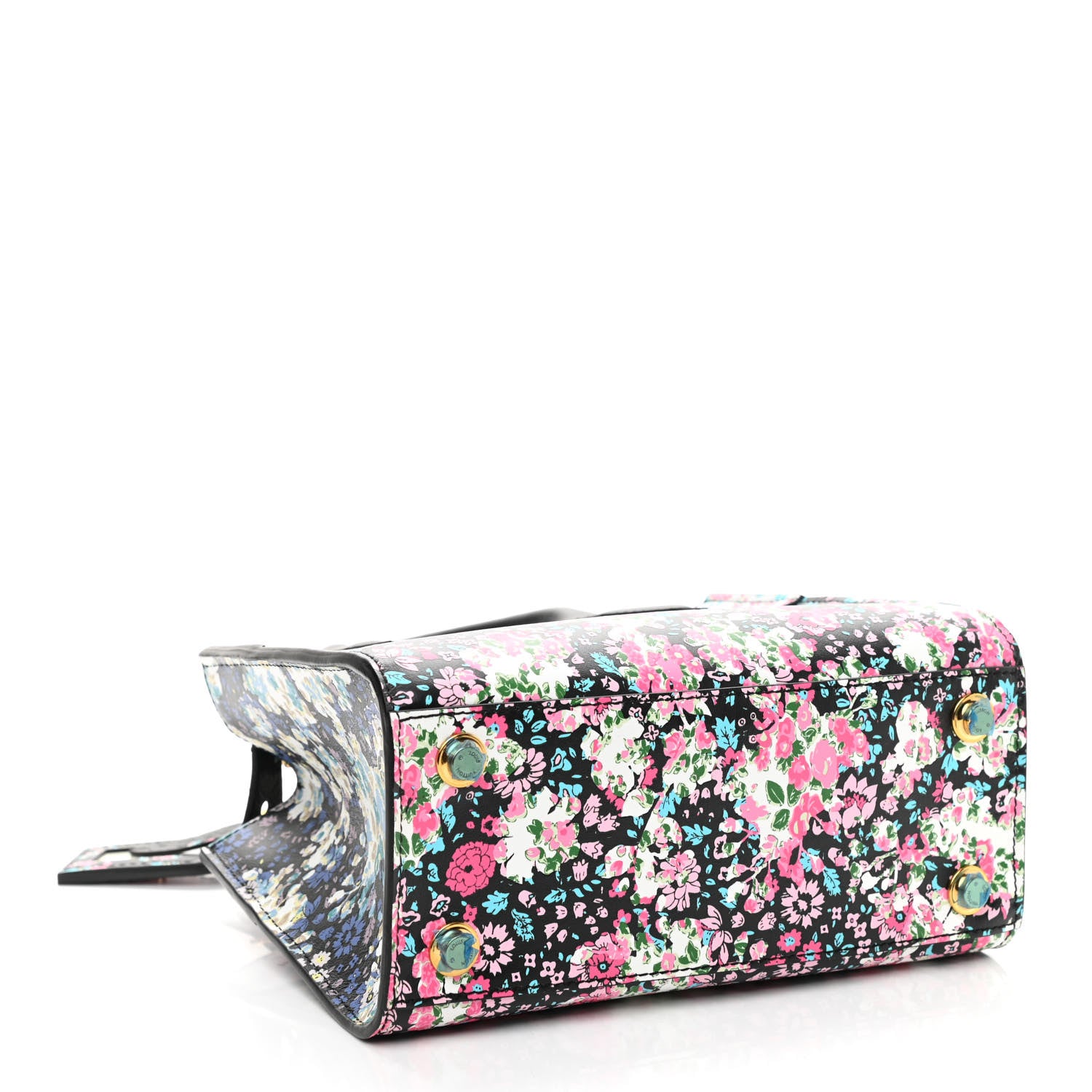Louis Vuitton Calfskin Floral Print Mini City Steamer Black 4 of 8