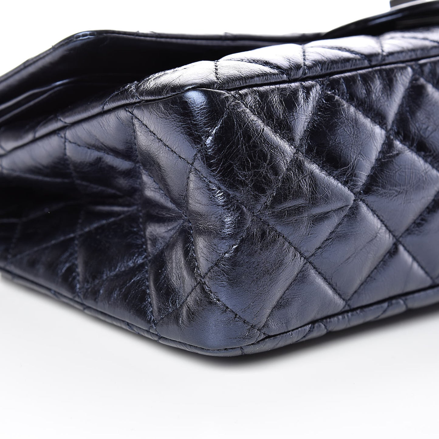 Metallic Aged Calfskin Quilted 2.55 Reissue 227 Flap Blue