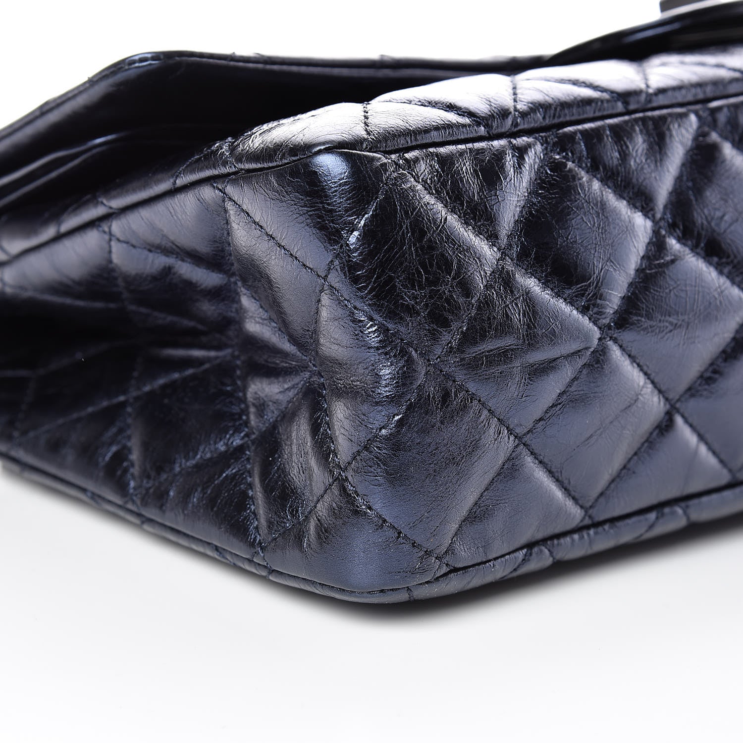 Chanel Metallic Aged Calfskin Quilted 2.55 Reissue 227 Flap Blue 6 of 11