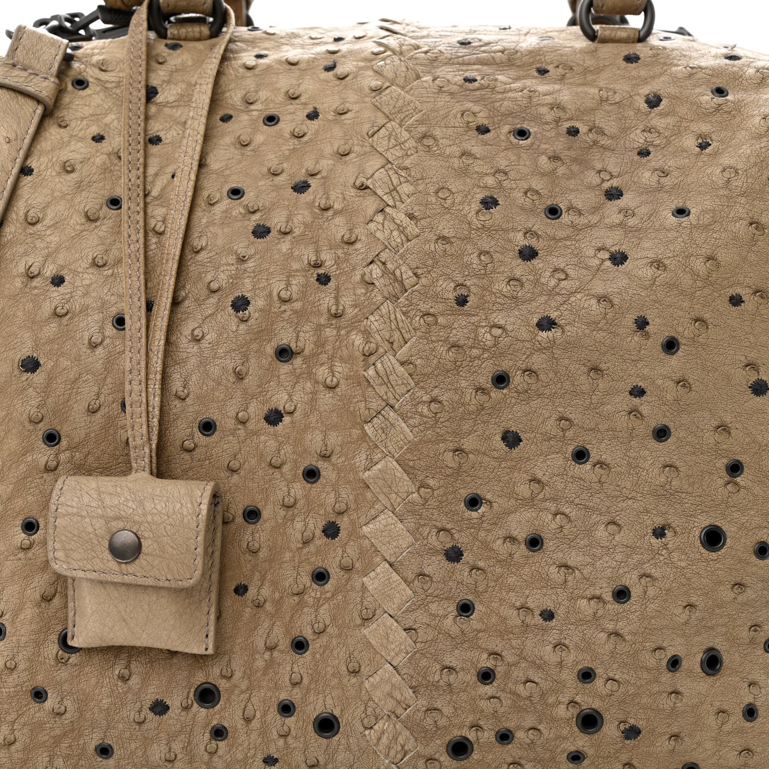 Bottega Veneta Ostrich Grommet Montaigne Beige 9 of 18