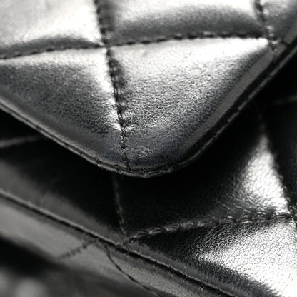 Chanel Lambskin Quilted Medium Double Flap Black 11 of 14