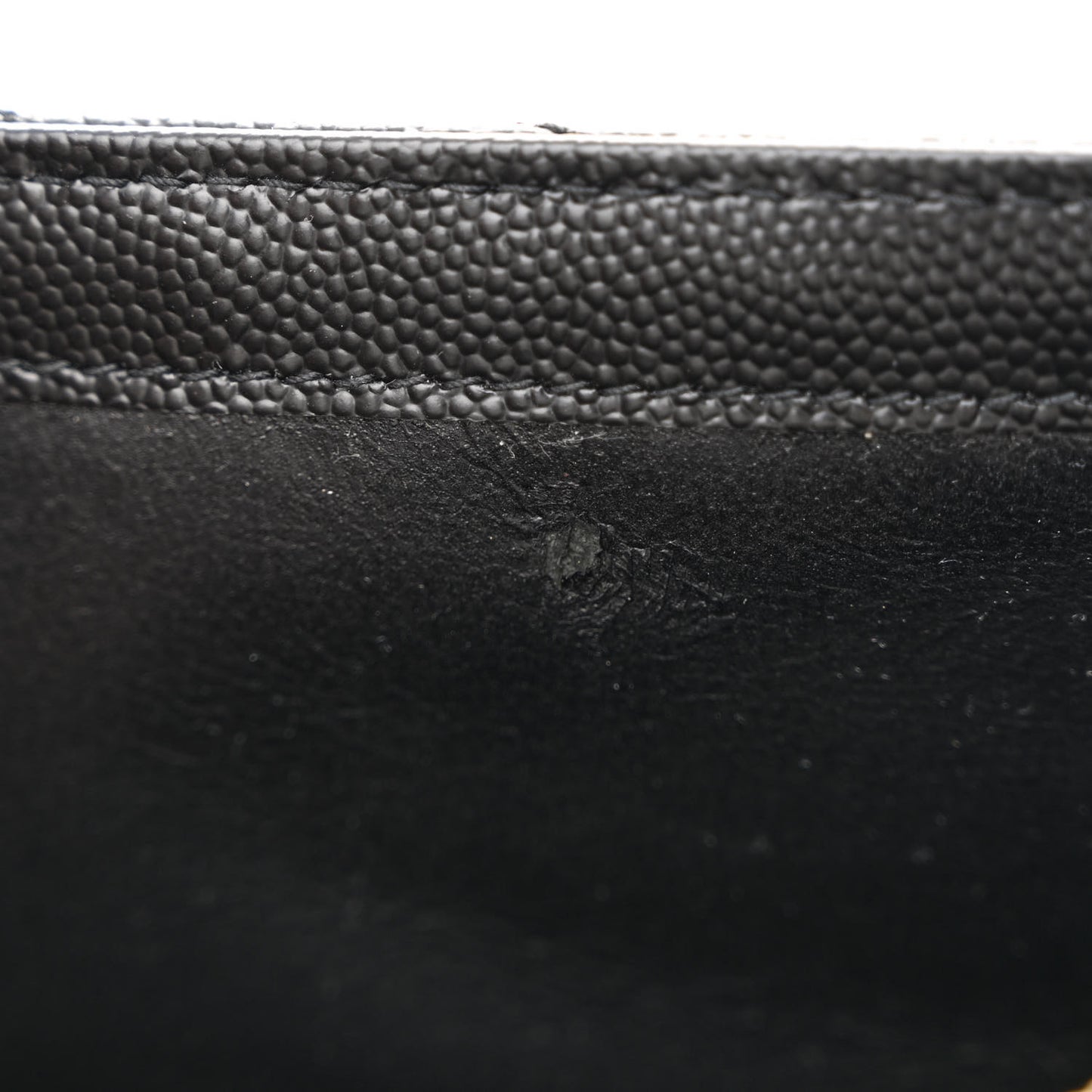 Grain De Poudre Matelasse Chevron Monogram Chain Wallet Black