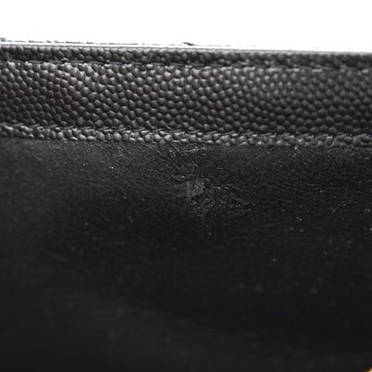 Saint Laurent Grain De Poudre Matelasse Chevron Monogram Chain Wallet Black 7 of 10