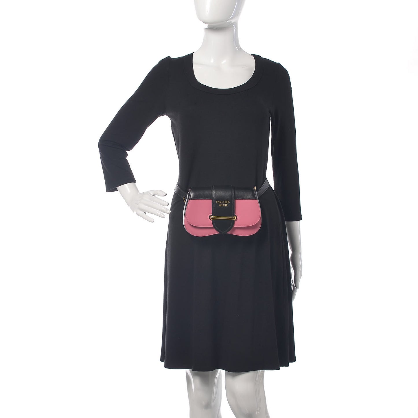 City Calfskin Sidonie Belt Bag Begonia Black