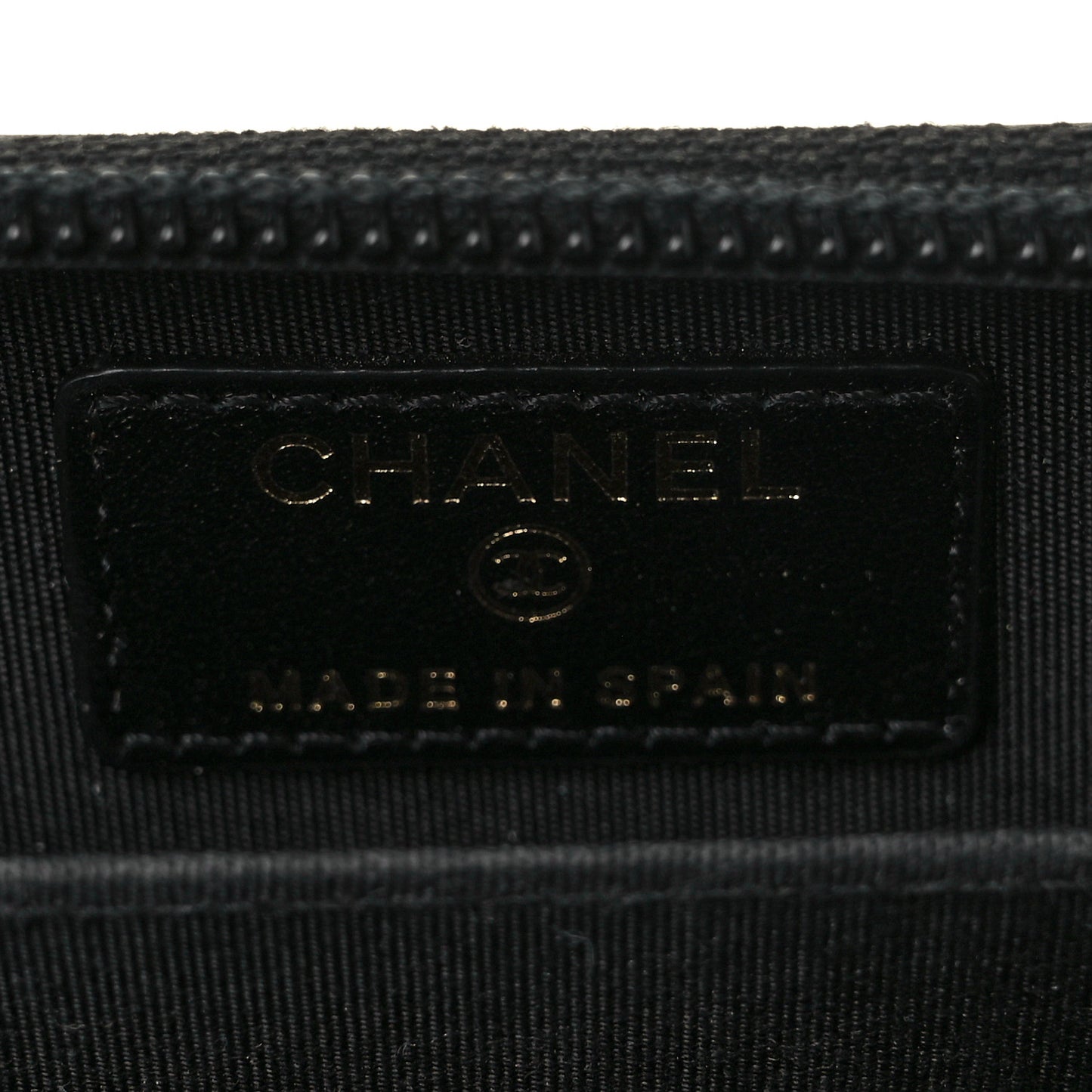 Caviar Quilted Boy Zip Around Coin Purse Wallet Black