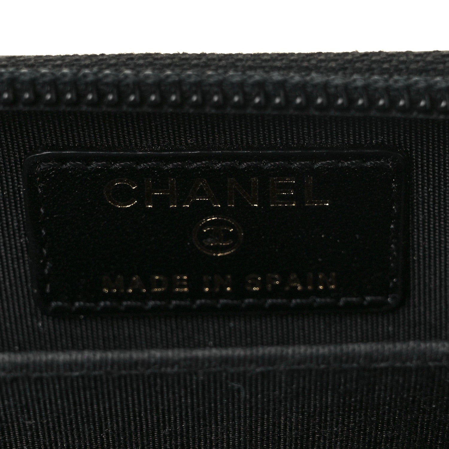 Chanel Caviar Quilted Boy Zip Around Coin Purse Wallet Black 6 of 9