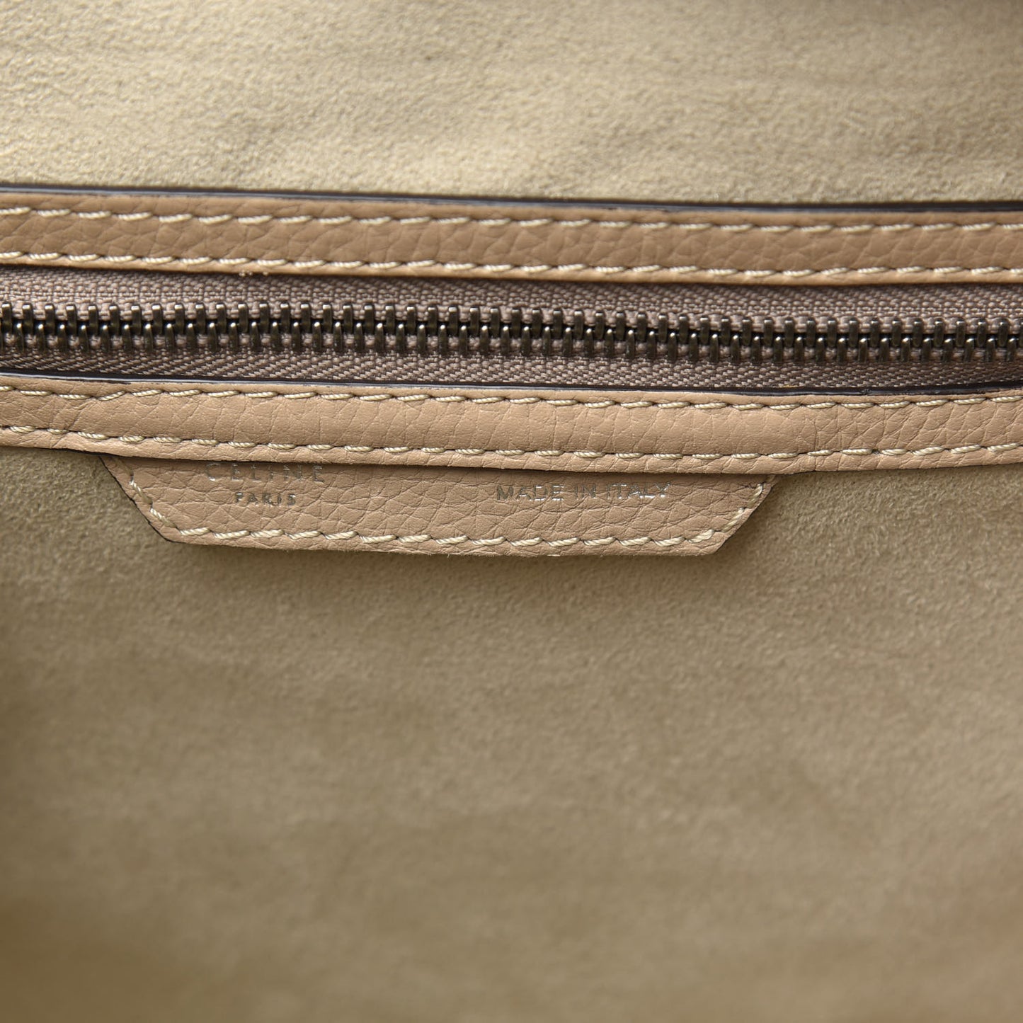Drummed Calfskin Micro Luggage Dune