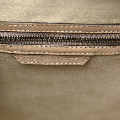 Celine Drummed Calfskin Micro Luggage Dune 6 of 13