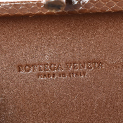 Bottega Veneta Ayers Grained Calfskin Intrecciato Knot Clutch Brown 9 of 11